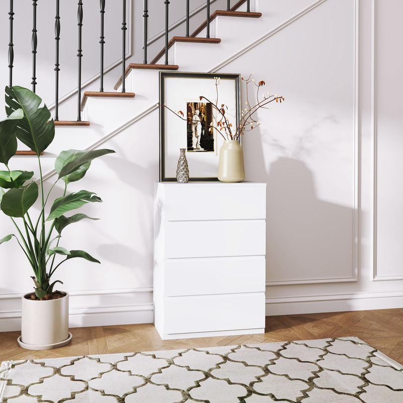 HOMCOM Bedroom Chest of Drawers, 4 Drawers Dresser, Drawer Unit