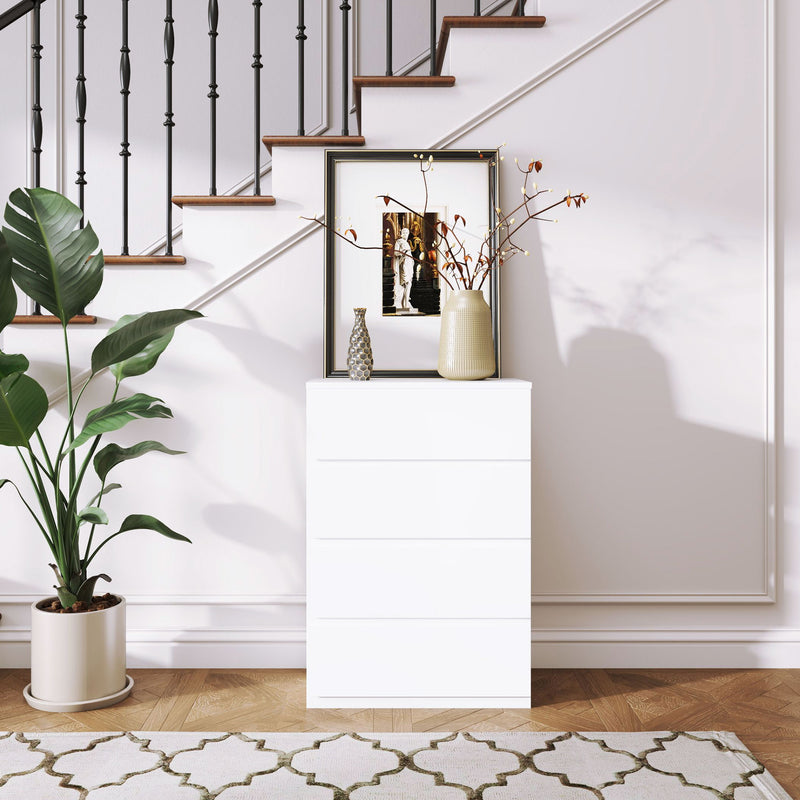 HOMCOM Bedroom Chest of Drawers, 4 Drawers Dresser, Drawer Unit