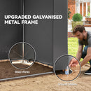 Outsunny Garden Storage Shed Tent Bike Tent, Dark Grey