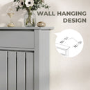 HOMCOM Radiator Cover With Drawer And Vertical Slats Grey