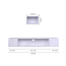 Livingandhome White Floating TV Stand