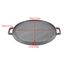 Lifeideas Black Cast Iron Grill Pan with Handles