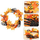 Halloween Wreath with Pumpkins Hands