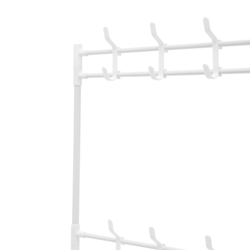 Lifeideas Entryway 4 Tier Shoe Rack with Coat Hanger