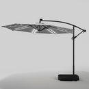 Livingandhome Outdoor 32 LED Lighted Patio Umbrella With Crank Lift System