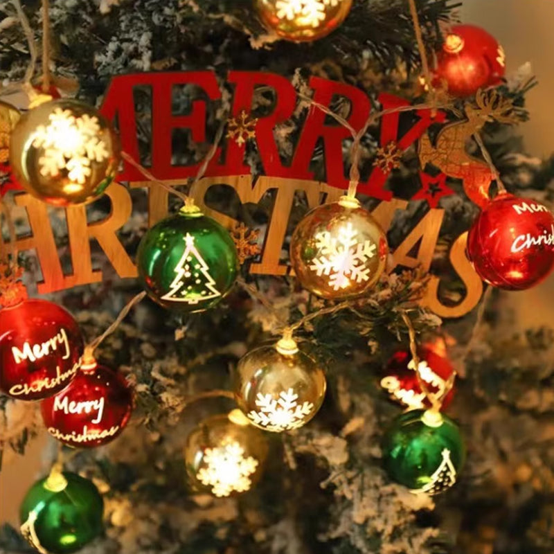 Lifeideas Battery-Powered Christmas Bauble String Lights