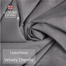 Velvet Chenille Thermal Fleece Lined Single Pencil Pleat Taped Top Door Curtain