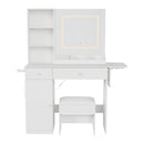 Livingandhome Dressing Table with LED Illuminated Mirror