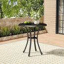 Garden Sanctuary Round Patio Dining Table with Umbrella Hole
