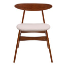 Livingandhome Cushioned Linen Chair with Wooden Frame