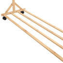 Livingandhome Bamboo Clothes Rack with Bottom Shelf Shoe Clothing Organizer