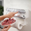 Lifeideas Dual-Layer Magnetic Plastic Wrap Dispenser with Cutter