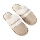 Anti-Slip & Warm Plush Slippers - Mules - Beige