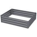 Livingandhome Galvanized Steel Square Raised Garden Bed Planter Box
