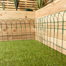 Green PVC Coated Metal Garden Patio Border Fencing