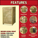 68cm x 1.2m Wooden Outdoor Garden Single Wheelie Bin Store Storage