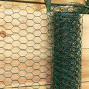 5m x 0.6m x 25mm Green PVC Coated Galvanised Chicken Garden Wire Netting / Fencing