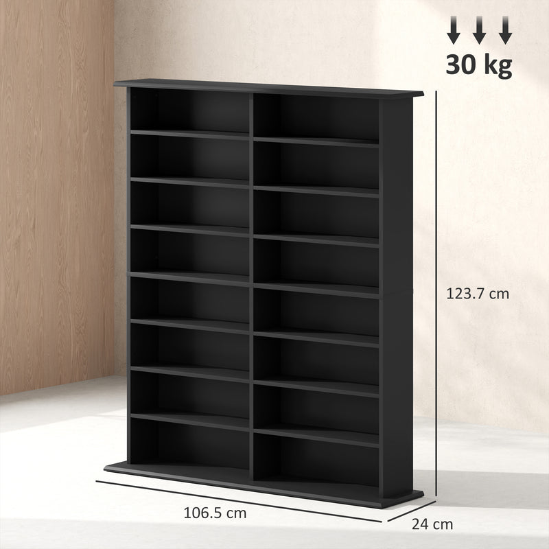HOMCOM CD Storage Unit DVD Tower Blu-ray Storage Shelf For Office