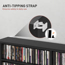 HOMCOM CD Storage Unit DVD Tower Blu-ray Storage Shelf For Office