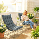 Outsunny Garden Bistro Set, Bistro Table And Chairs W/ Cushions, Dark Grey