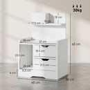HOMCOM Modern Bedside Table With 2 Drawers And Open Shelves For Bedroom