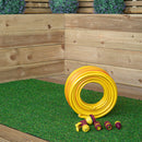 30m Yellow Reinforced Kink Resistant Garden Hose Pipe with Spray Gun Set