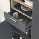 HOMCOM Bathroom Storage Unit With Open Shelves And Drawer