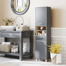 HOMCOM Bathroom Storage Unit With Open Shelves And Drawer
