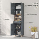 HOMCOM Bathroom Storage Unit With Open Shelves And Drawer