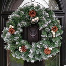 40cm Snow Tips Christmas Door Wreath for Indoor / Outdoor