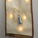 1.2m Battery Operated Light up Hanging Christmas Santa Stop Here Fabric Banner with LEDs