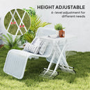 Outsunny Folding Coffee Table, Height Adjustable Bistro Table