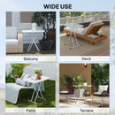 Outsunny Folding Coffee Table, Height Adjustable Bistro Table