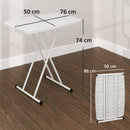 Outsunny Folding Coffee Table, Height Adjustable Bistro Table