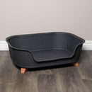 77cm x 58cm Grey Plastic Raised Pet Basket with Legs