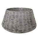 Samuel Alexander KD Willow Christmas Tree Skirt Wicker Rattan Light Grey