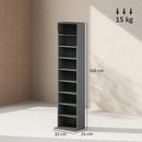HOMCOM 260 CD Storage Unit 120 DVD Storage Tower with 9 Compartments