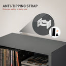 HOMCOM 260 CD Storage Unit 120 DVD Storage Tower with 9 Compartments