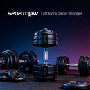 SPORTNOW 20 Kg Adjustable Dumbbells Set With Safety Locking Mechanism