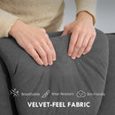 HOMCOM Rocker Swivel Recliner Chair With Footstool, Upholstered