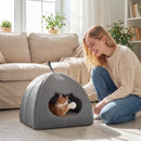 PawHut Cat Cave, Cat House With Removable Cushion For Indoor Kittens