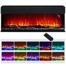 HOMCOM 127cm Electric Fireplace Recessed, Insert, Wall Mount, Freestanding