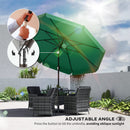 Outsunny 3 m Garden Parasol with Tilt & Crank, UPF30+ Outdoor Table Umbrella