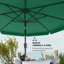 Outsunny 3 m Garden Parasol with Tilt & Crank, UPF30+ Outdoor Table Umbrella