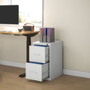 2 Drawer Filing Cabinet With Adjustable Hanging Bar For A4 And Letter Size White