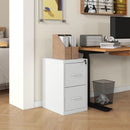 2 Drawer Filing Cabinet With Adjustable Hanging Bar For A4 And Letter Size White