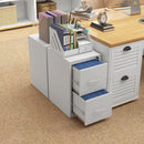 2 Drawer Filing Cabinet With Adjustable Hanging Bar For A4 And Letter Size White