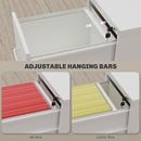 2 Drawer Filing Cabinet With Adjustable Hanging Bar For A4 And Letter Size White