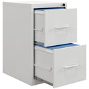 2 Drawer Filing Cabinet With Adjustable Hanging Bar For A4 And Letter Size White