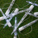 2.7m Set Of 10 Battery Operated In-Lit Christmas Icicle Lights With 40 Cool White LEDs